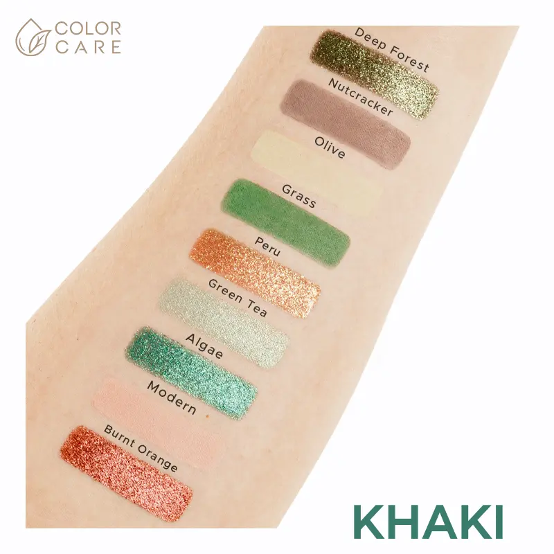 Веганская палетка теней для век Color Care Khaki, 22,5 гр — фото 3