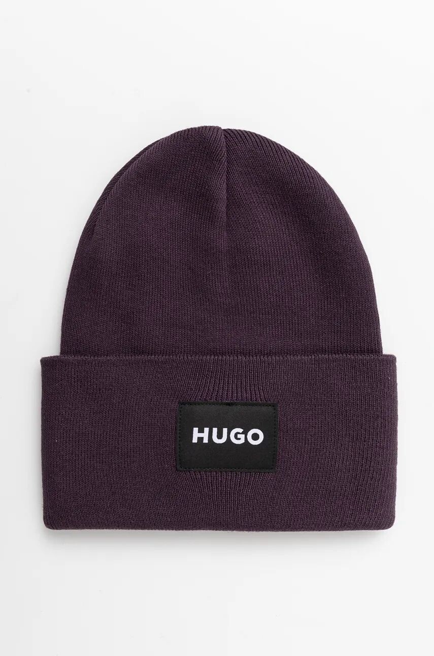 

Хлопковая шапка HUGO, фиолетовый