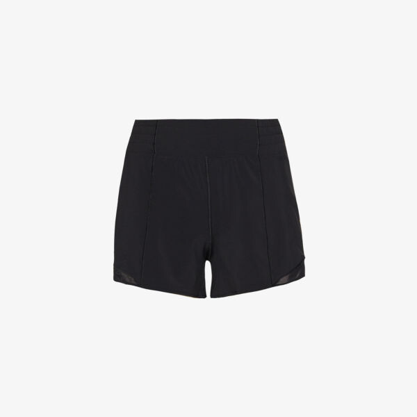 

Hotty Hot 4-дюймовые шорты стандартной посадки из эластичного переработанного полиэстера с высокой посадкой Lululemon, черный