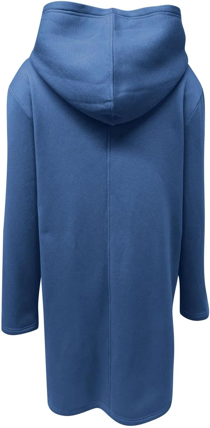 Толстовка на молнии женская, флисовая, удлиненная, оверсайз, Generic, Blue — фото 4