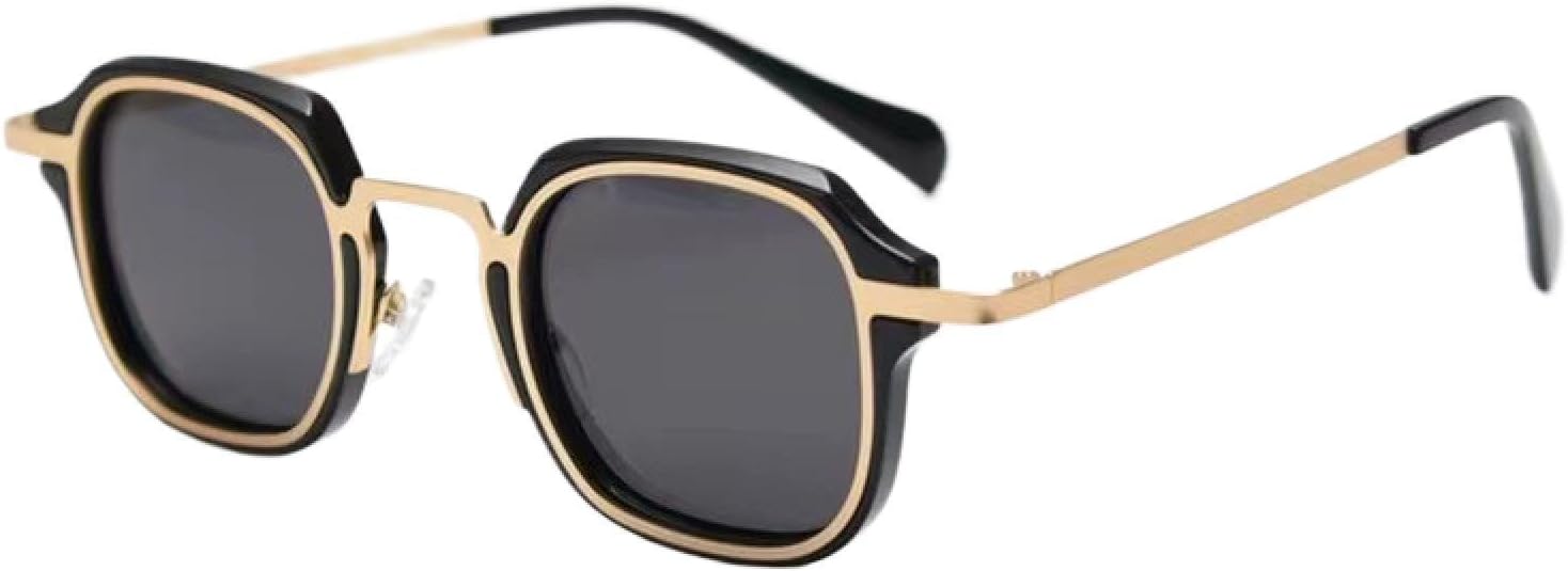 

Солнцезащитные очки с защитой от УФ-излучения UV400 | Металлический панк | Мужские и женские | Линзы конфетных цветов | Для занятий спортом на открытом воздухе и вождения DSVIGF, Black Gold