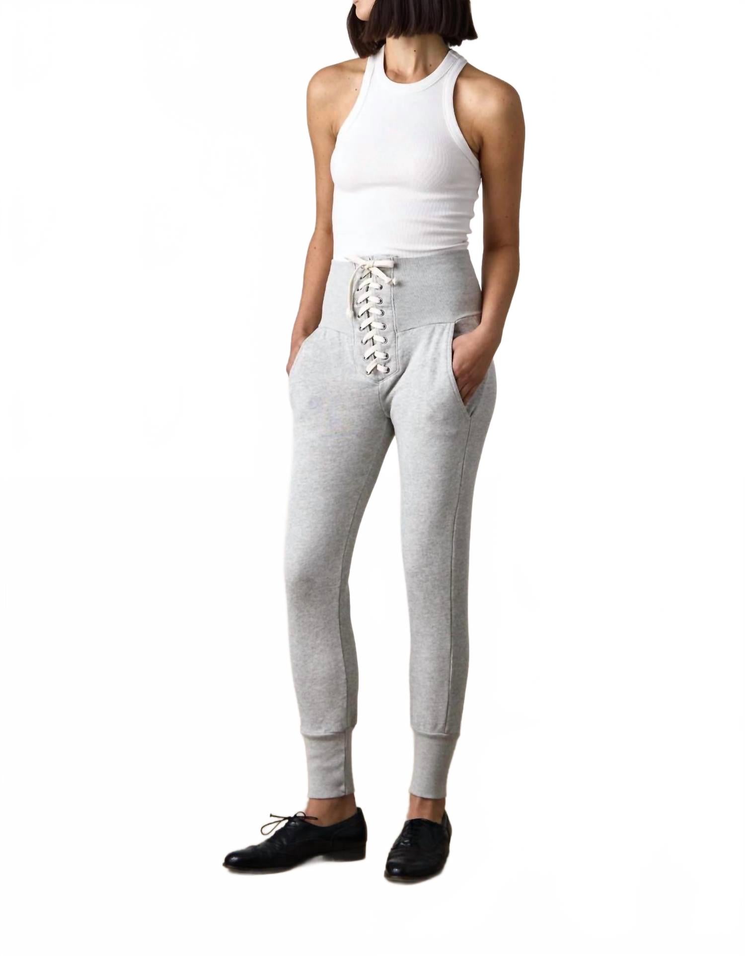 

Женские спортивные брюки Maren Corset Waist в цвете «меланжевый серый» NSF