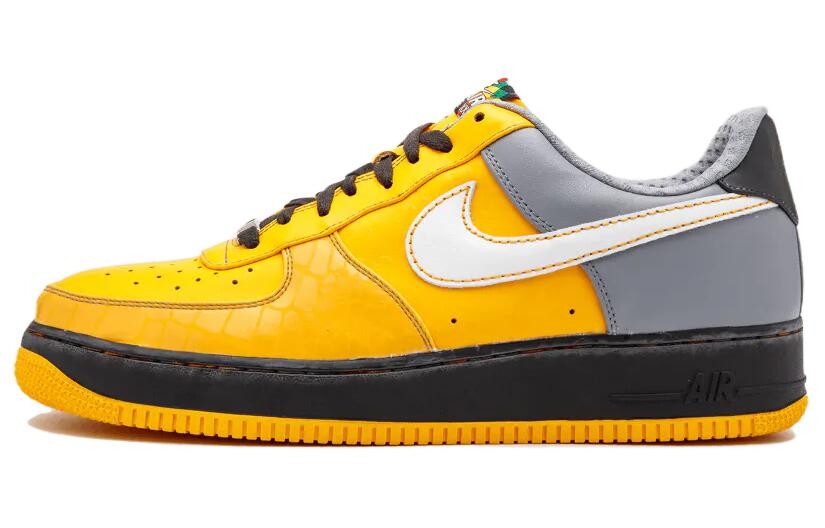 

Кроссовки для скейтбординга Air Force 1 мужские низкие серые/черные/желтые Nike, Черный, Кроссовки для скейтбординга Air Force 1 мужские низкие серые/черные/желтые Nike