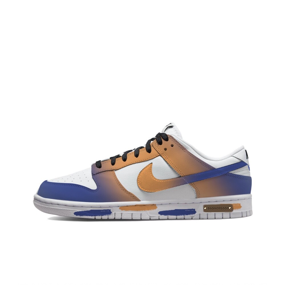 

Кроссовки Nike Dunk Skateboarding Shoes Men Low-top Blue/Orange, светло-голубой/желтый