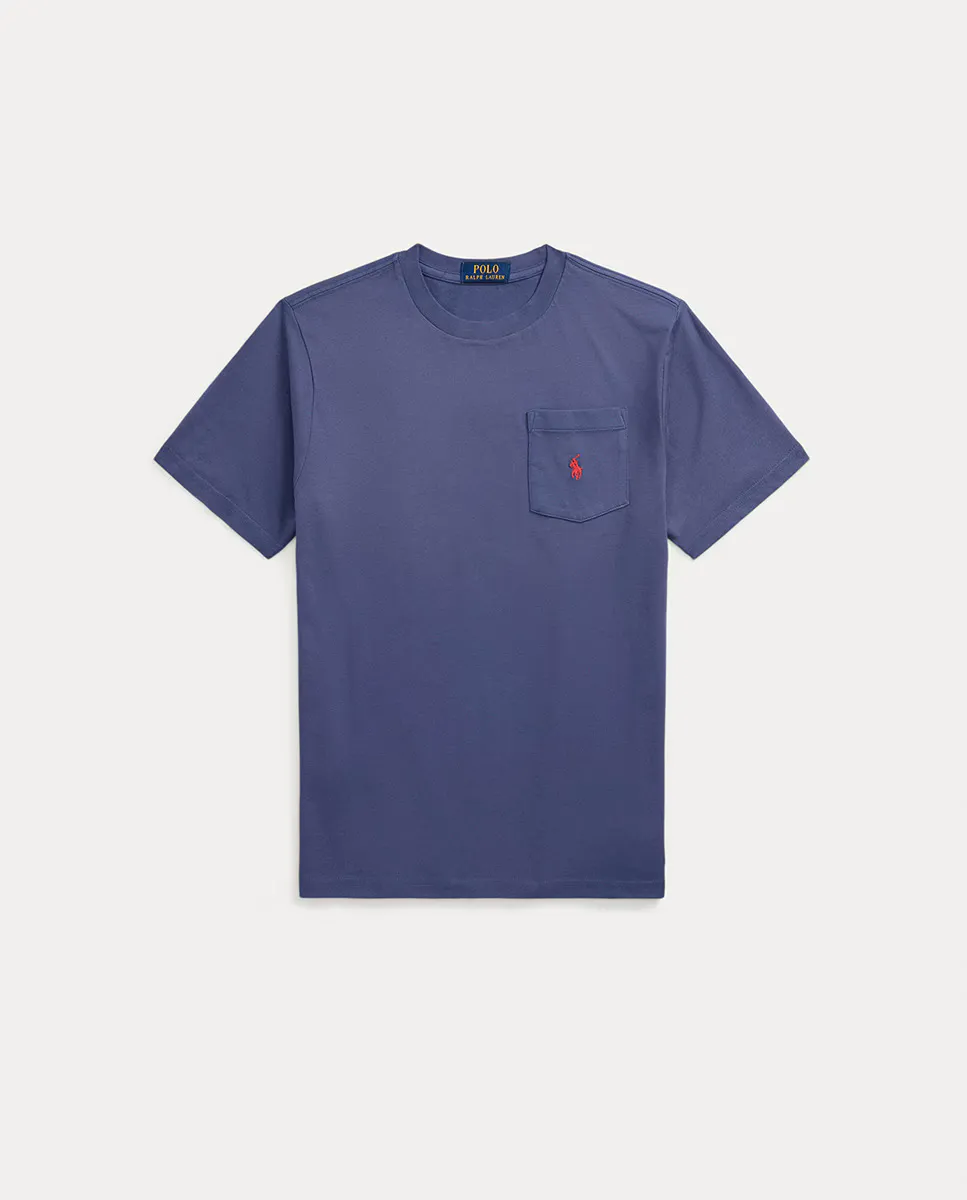 

Хлопковая футболка для мальчика темно-синего цвета Polo Ralph Lauren, темно-синий