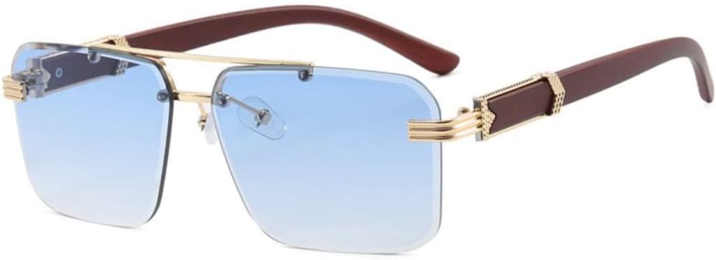 

Модные большие солнцезащитные очки для мужчин и женщин, без оправы, с закругленными краями, модные очки с леопардовым принтом, защита от УФ-излучения UV400 HHZZYVY, D02-c4