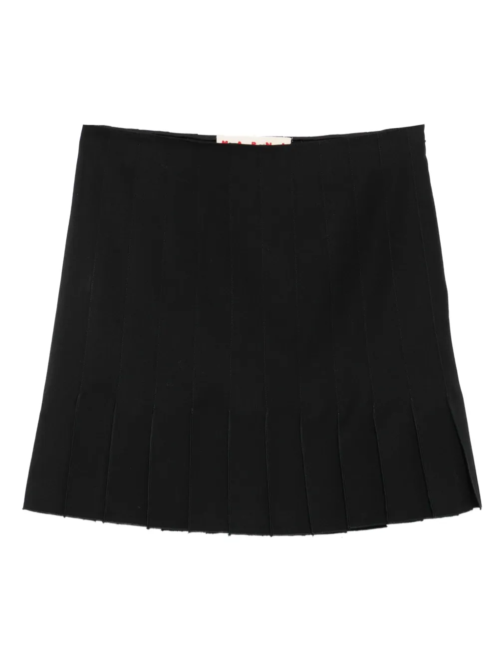 

Шерстяная юбка мини со складками Marni, черный