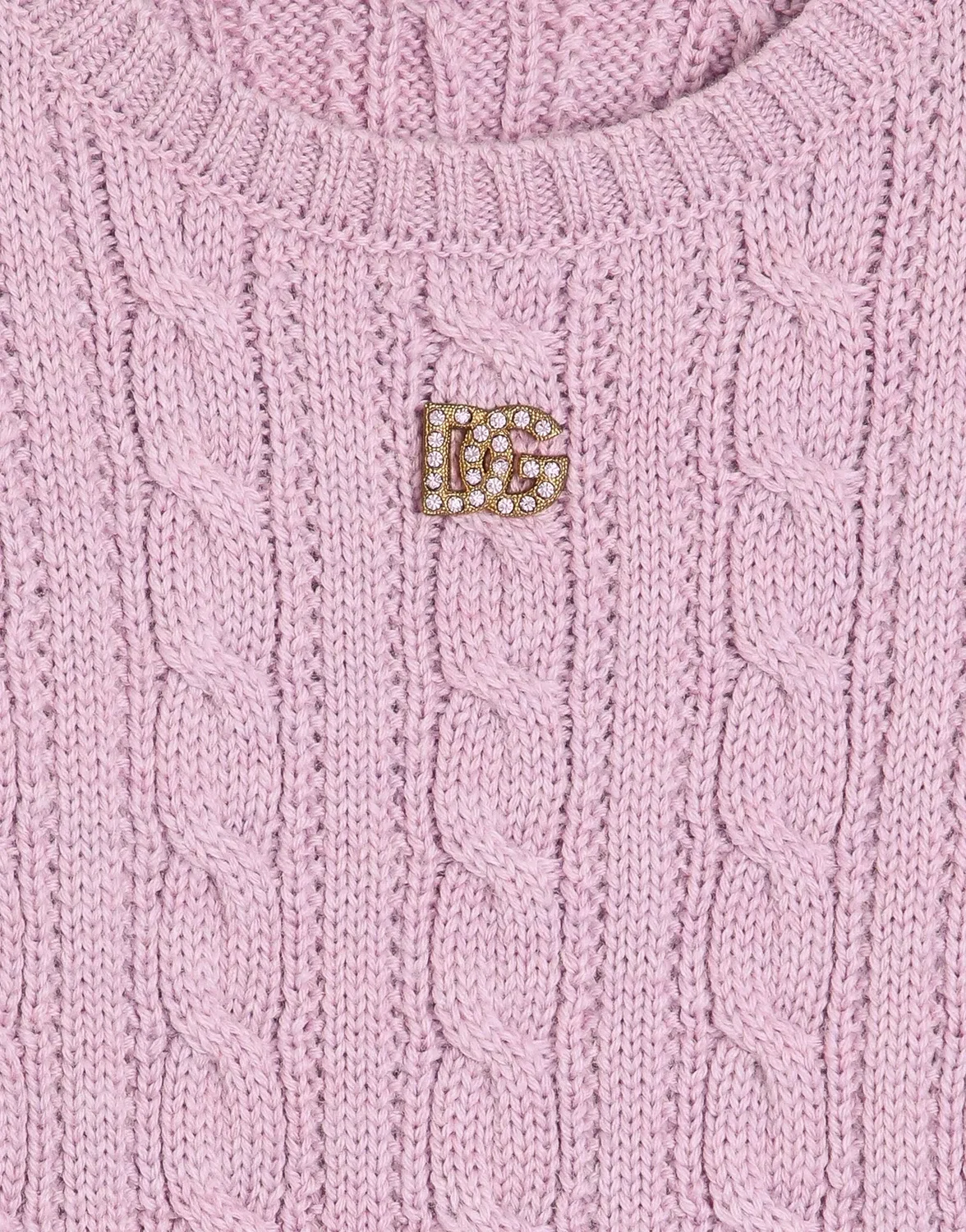 Шерстяной кардиган DOLCE & GABBANA, фиолетовый — фото 3
