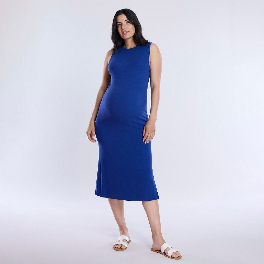 

Платье миди в рубчик Maternity Motherhood, цвет Sodalite Blue