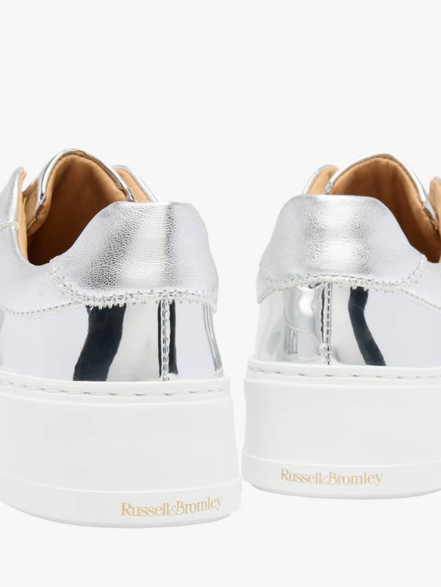 Парка Mid высокоглянцевые зеркальные кожаные платформы Mid без шнурков Russell & Bromley — фото 3
