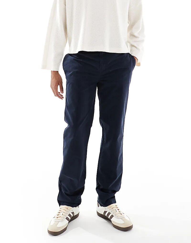 

Брюки-чинос Lyle & Scott прямого кроя темно-синего цвета