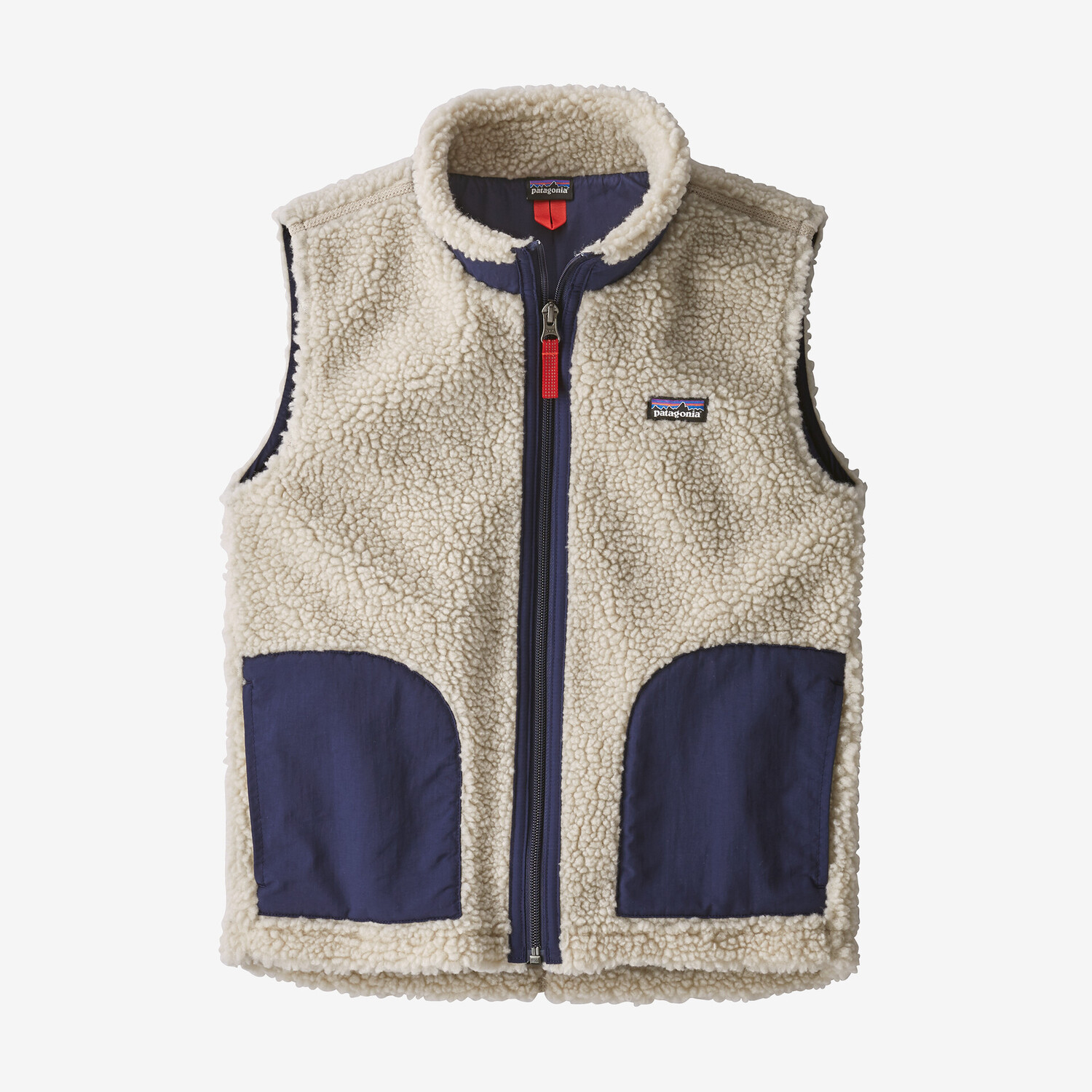 

Детский флисовый жилет Retro-X Patagonia, цвет Natural w/Classic Navy