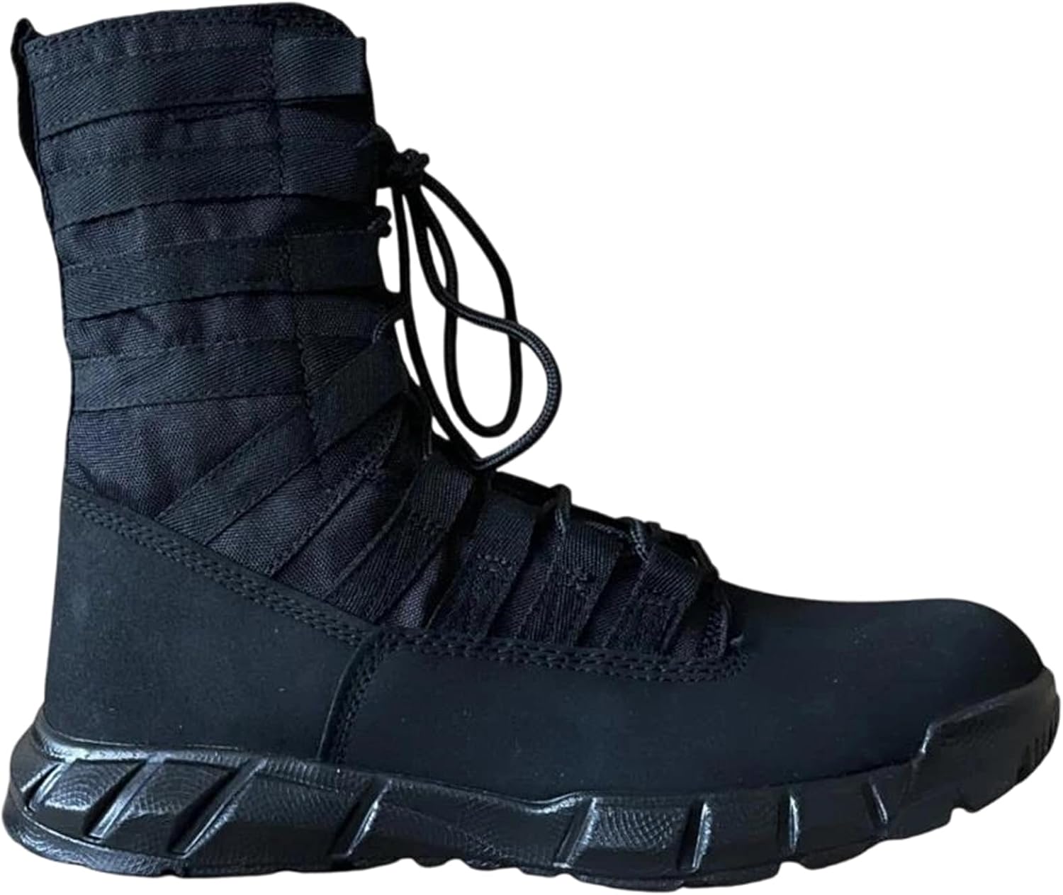 

Мужские легкие тактические ботинки Alloaone из микрофибры с эластичной застежкой и ремешком на щиколотке, наружная обувь для джунглей и боевых действий, черный