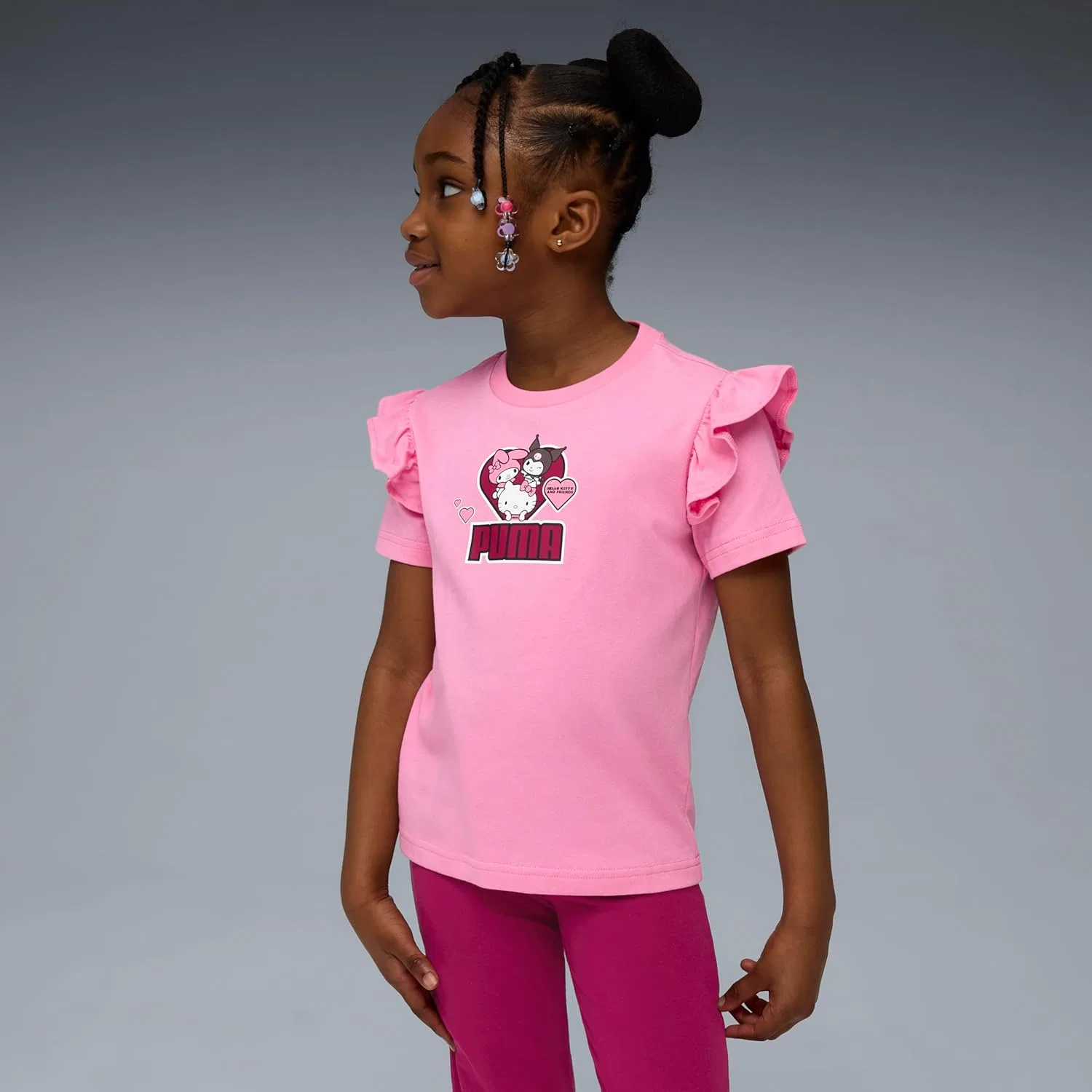 Футболка PUMA Girls Hello Kitty and Friends, Posie Pink Ah25 — фото 3