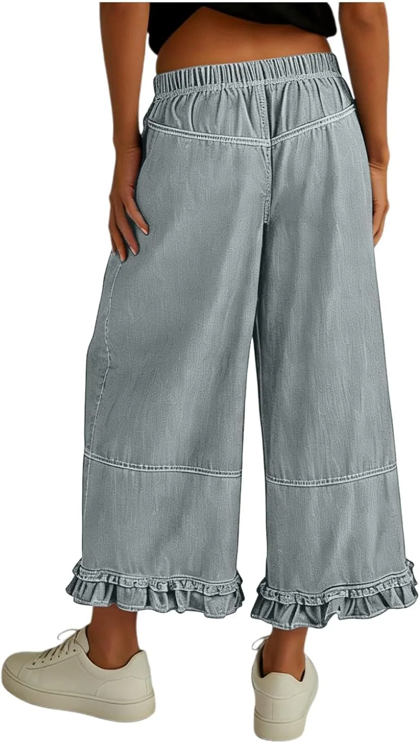 Джинсы Wide Leg Jeans, Light Blue — фото 4