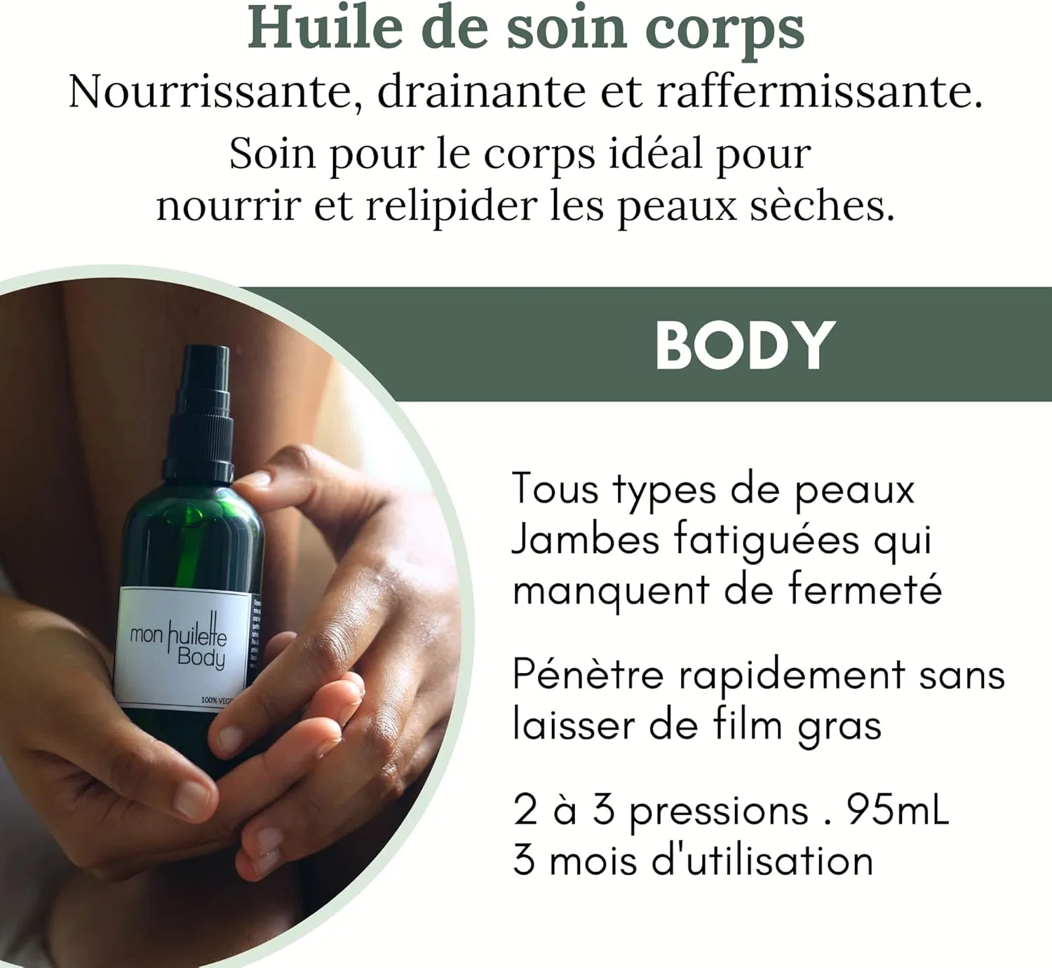 Масло для тела Organic & Vegan Body Oil, LES HUILETTES, 90 мл — фото 2