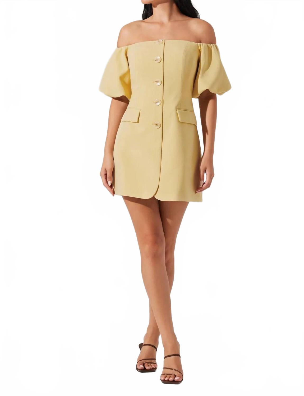 

Платье Biviana в масляно-желтом цвете ASTR