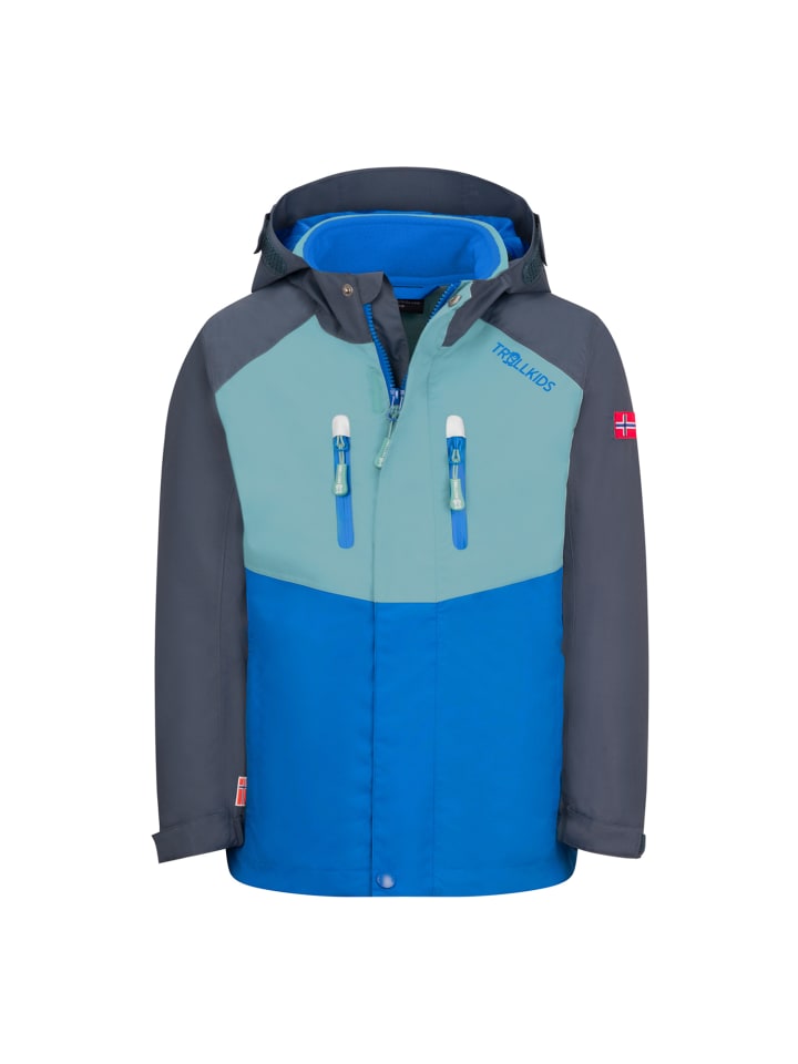 

Trollkids Куртка-трансформер 3-в-1 Bryggen в нежно-бирюзовом цвете