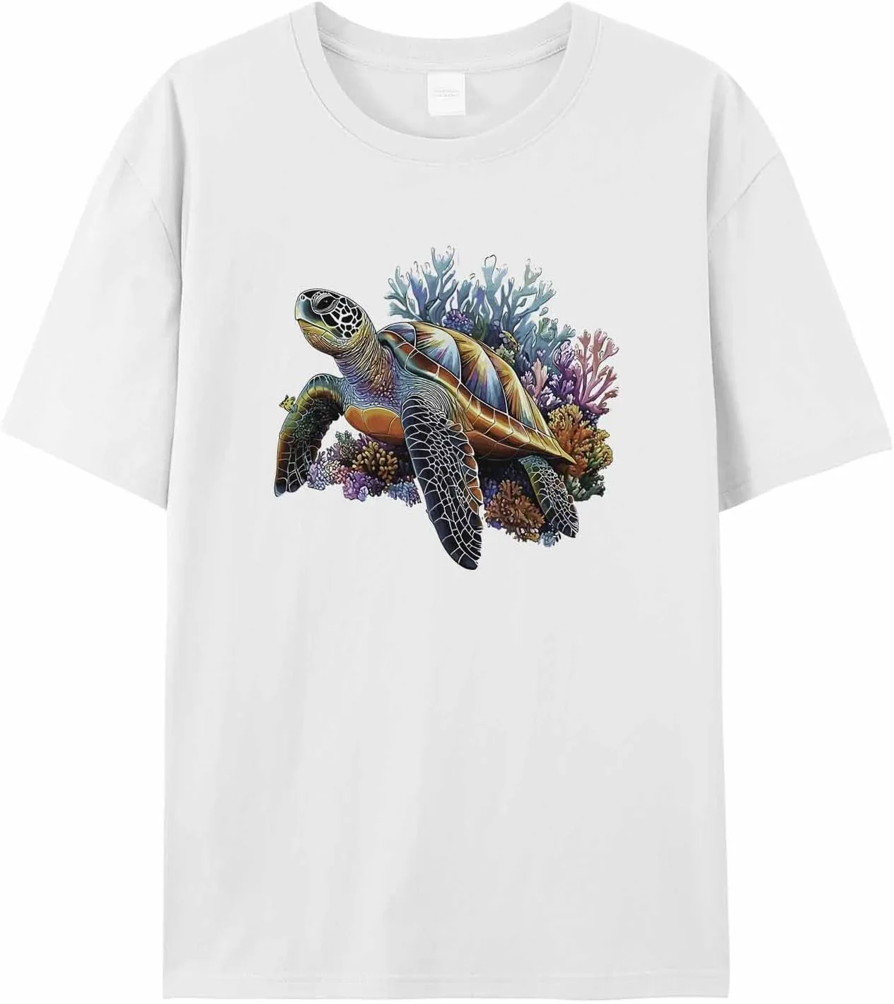 

Мужская футболка с коротким рукавом Sea-Turtle Coral jdudh