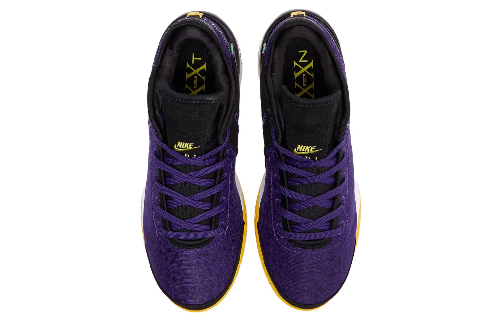 Футболка Zoom LeBron Nxxt Gen 'Lakers' Nike, фиолетовая желтая — фото 3