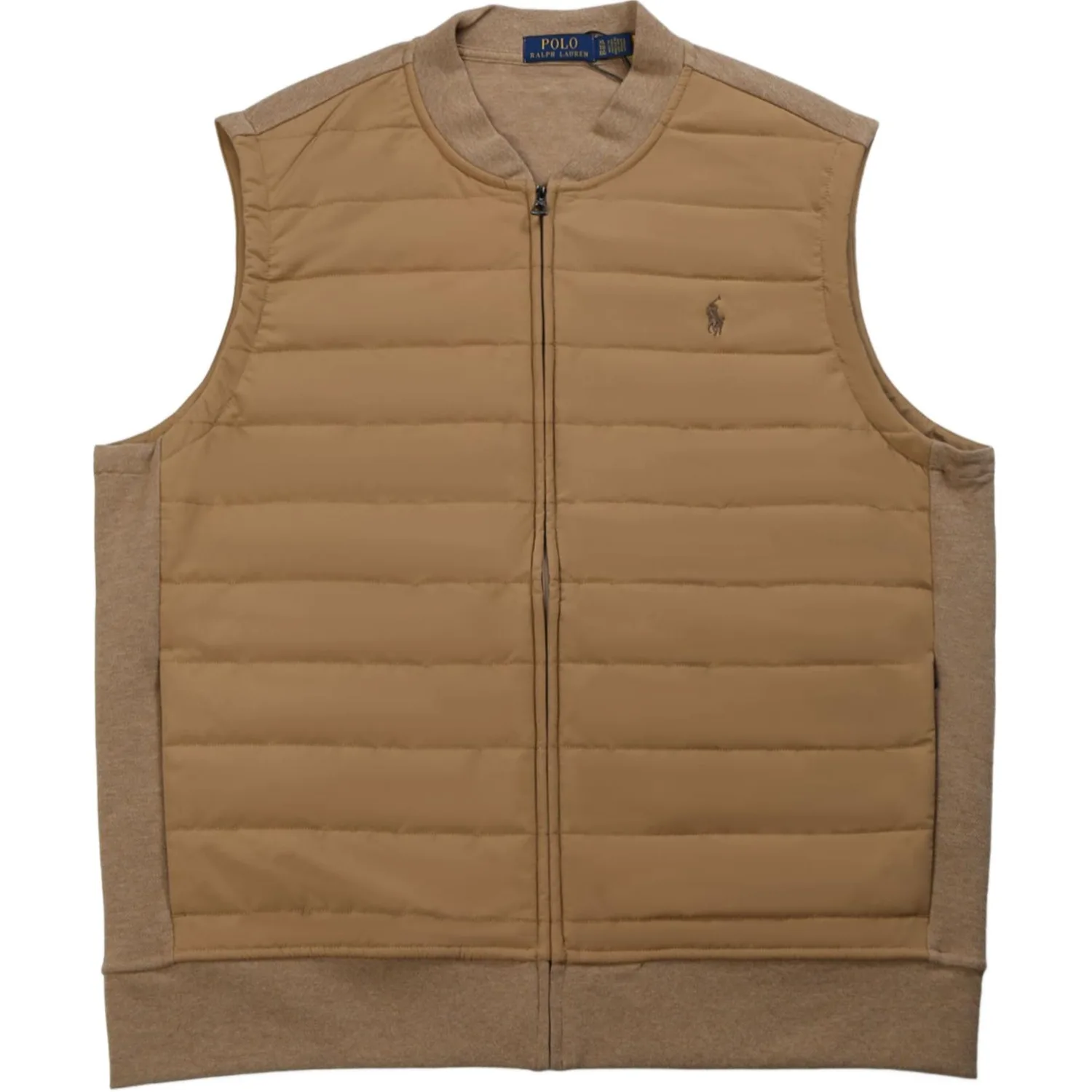 Двухслойный гибридный стеганый жилет Polo Ralph Lauren, Camel