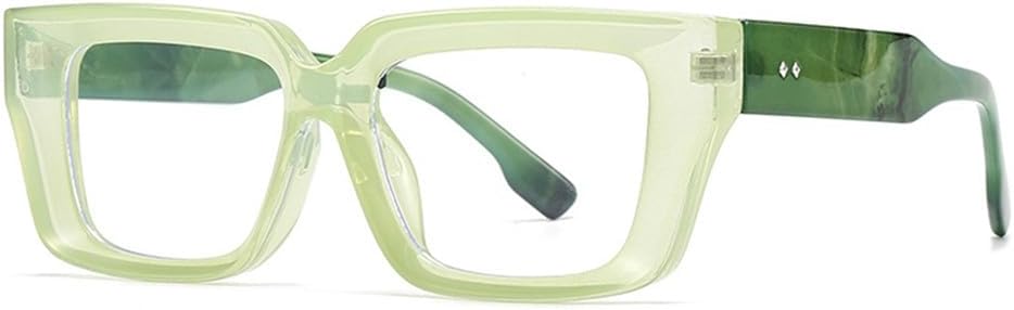 

Солнцезащитные очки квадратной оправы для женщин, градиентные солнцезащитные очки с защитой от УФ-излучения UV400 для мужчин, солнцезащитные очки с заклепками DSVIGF, C18 Green Clear