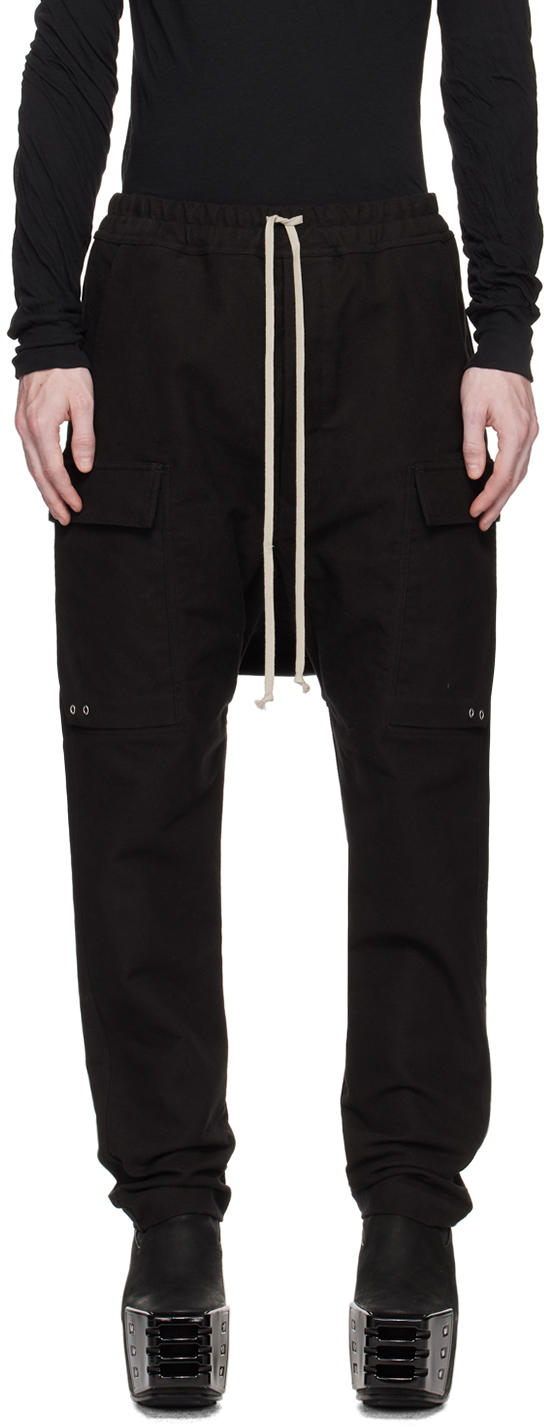 

Брюки-карго с завязками на шнурке Rick Owens, черный