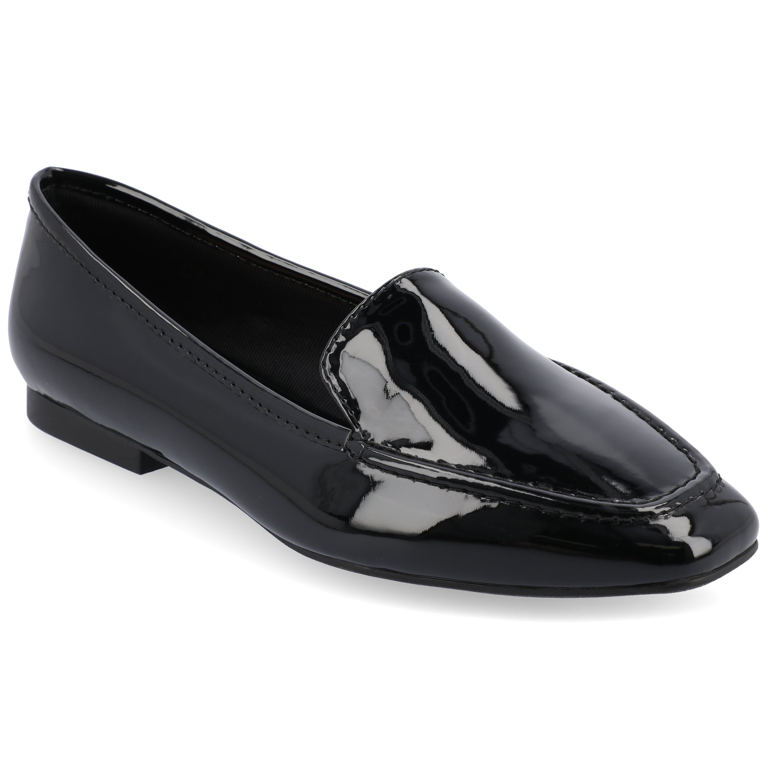 Женские лоферы Tullie из коллекции Journee, широкие, на плоской подошве, цвет patent/black