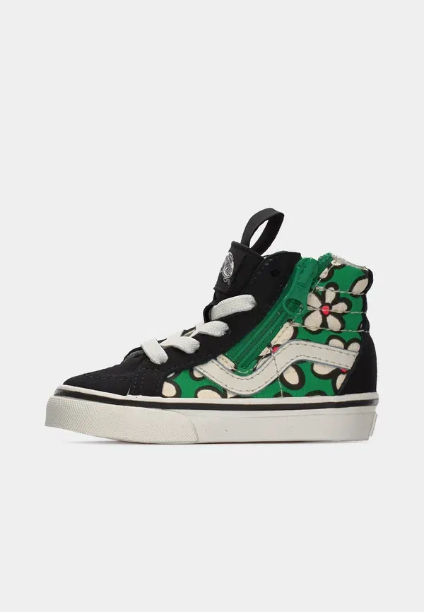 Кроссовки высокие Vans Sk8 hi reissue side zip, ярко-зеленый — фото 2