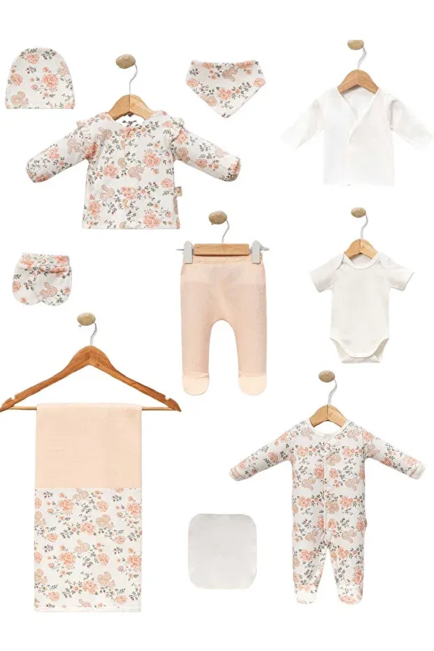 Детский комплект боди для новорожденных девочек с принтом Cherub Baby, Salmon