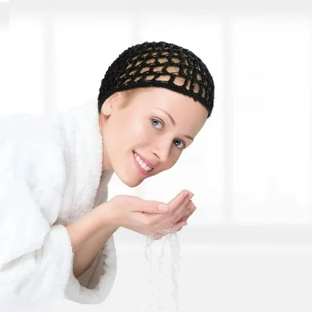 Черный набор 2 шт, Cldaisy Hair Net Cap для сна — фото 2