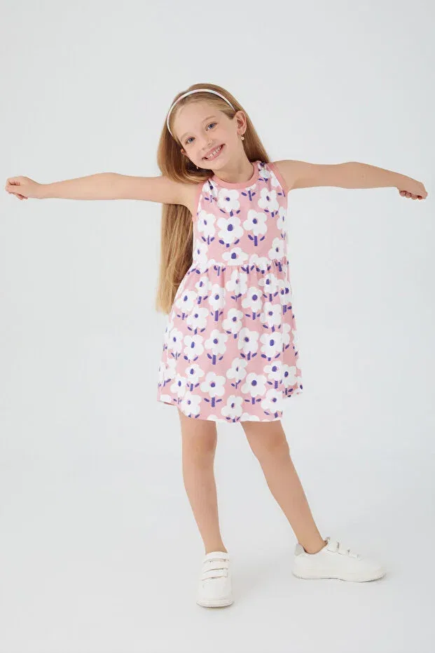 Детское платье для девочек с принтом Roly Poly, Pink — фото 2