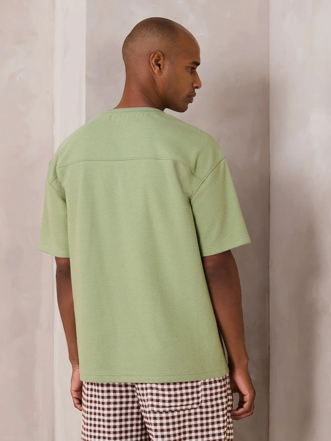 Футболка Relaxed Fit Textured Next, зеленый — фото 2