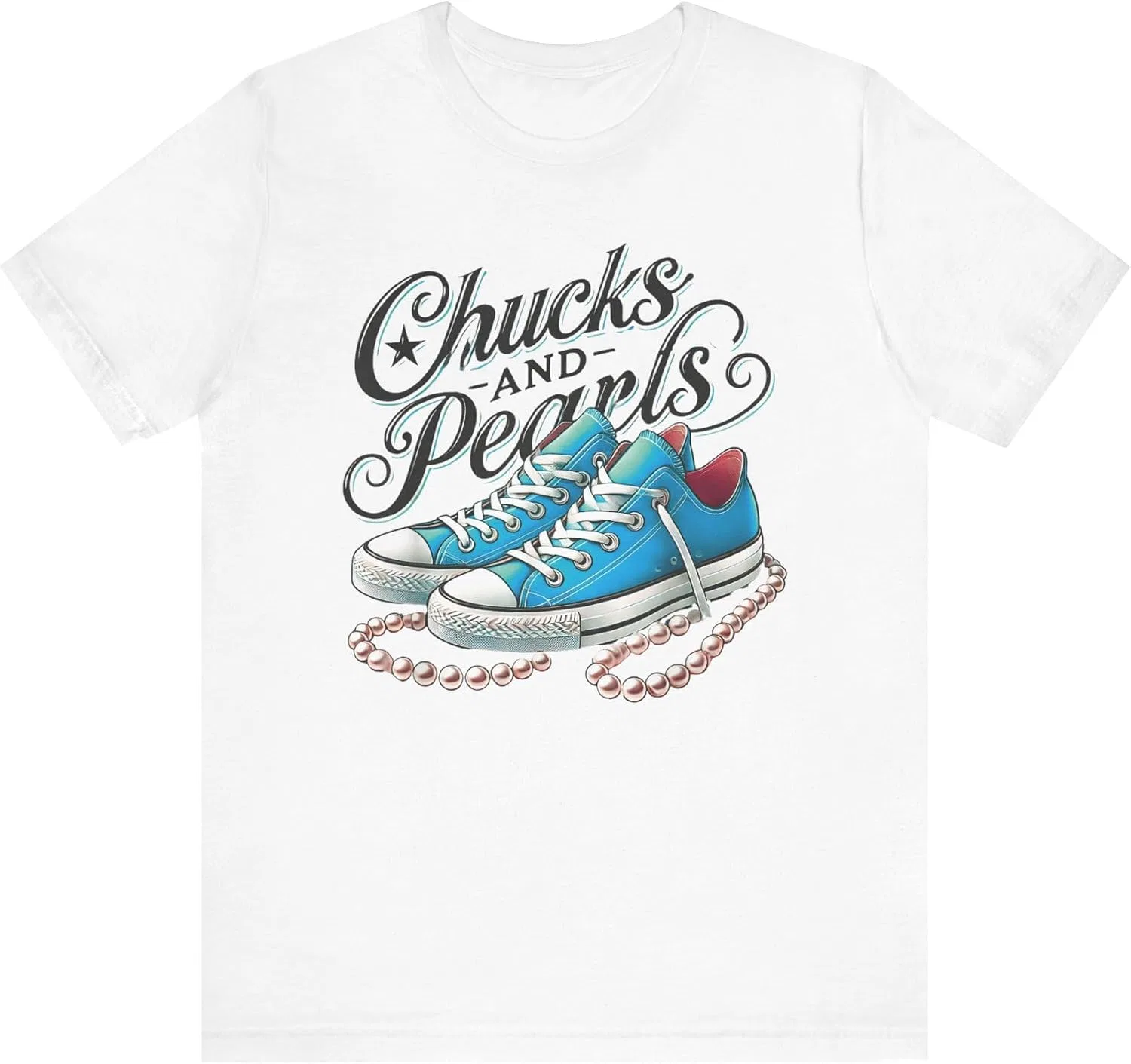 Футболка с принтом Chucks and Pearls Bella Canvas 3001, White