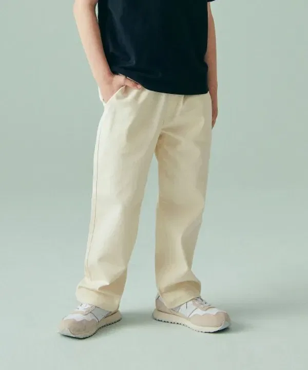 Чинос брюки на резинке Regular Fit, Musinsa Standard Kids, кремовый