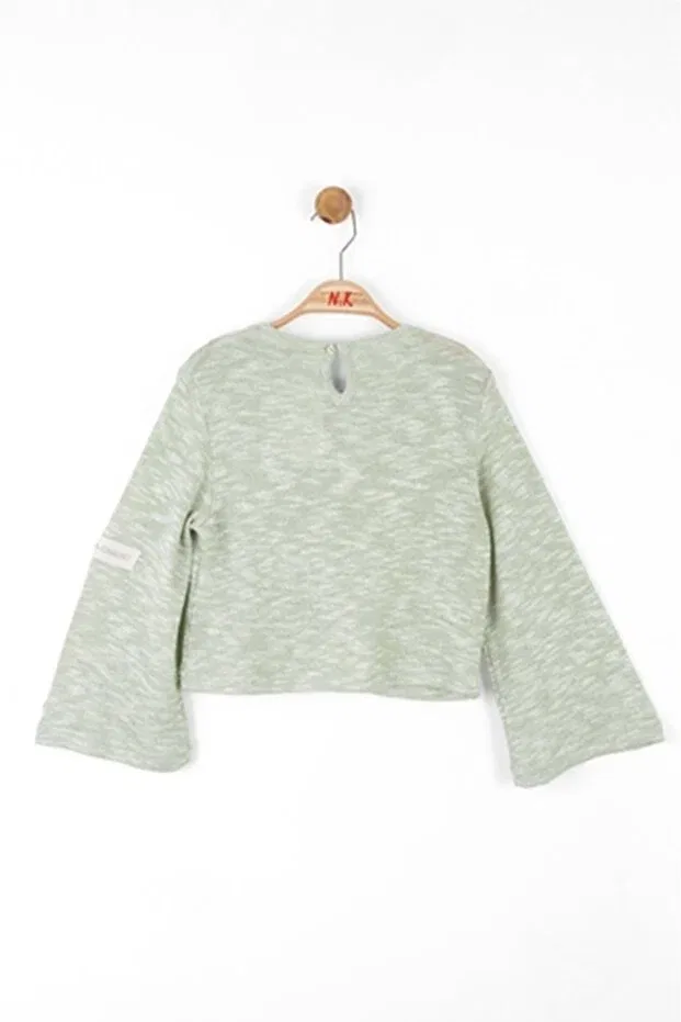 Детские свитшот для девочек хлопковый Nk Kids, Green — фото 4