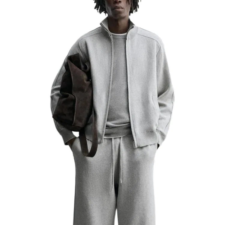Мужская куртка с принтом зебры Модель Other ZARA, Zebra Print Gray — фото 4