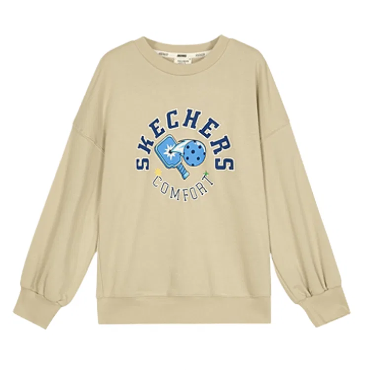 Детский свитшот с длинным рукавом Skechers, Irish Cream/028R