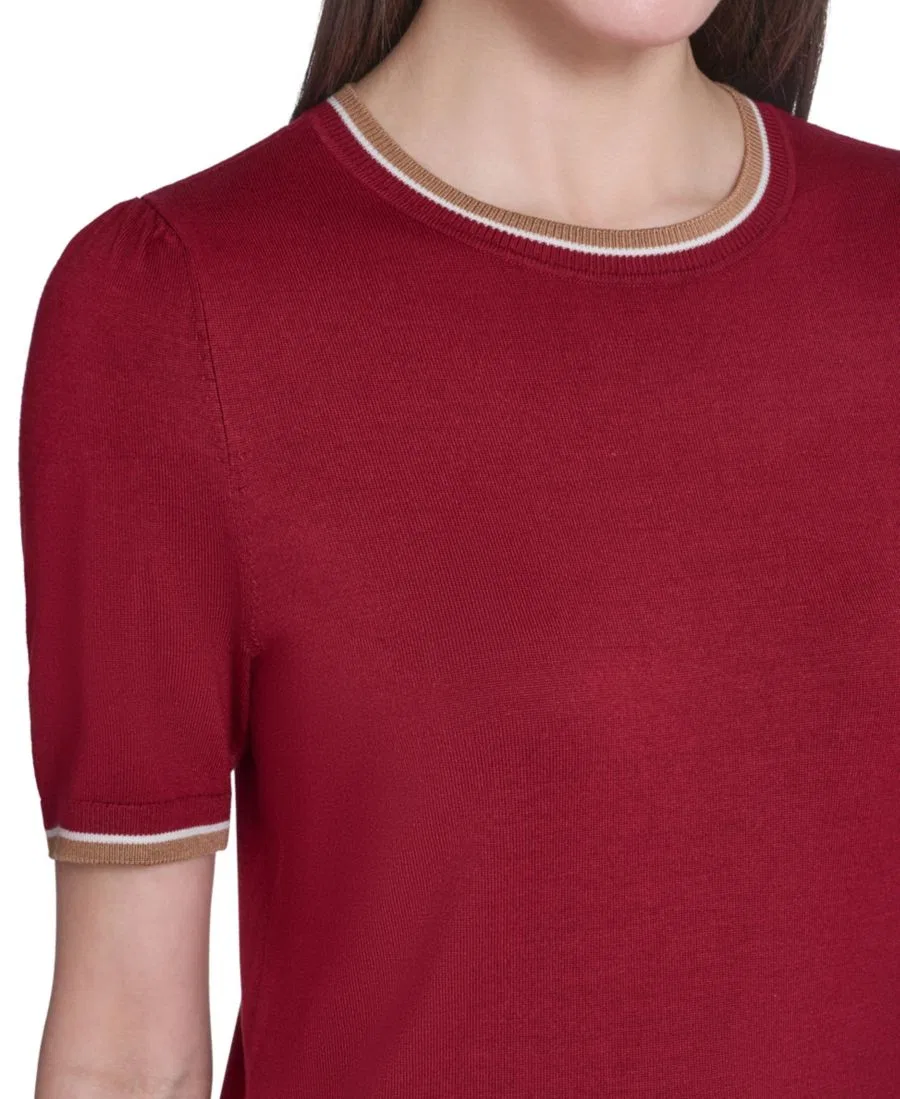 Свитер с коротким рукавом и круглым вырезом Tommy Hilfiger, Crimson Multi — фото 4