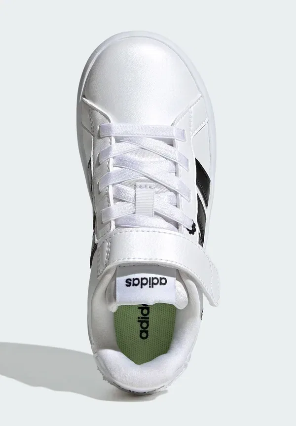 Детские кроссовки Grand Court 3.0 для девочек Adidas Sportswear, белый/черный/желтый — фото 3
