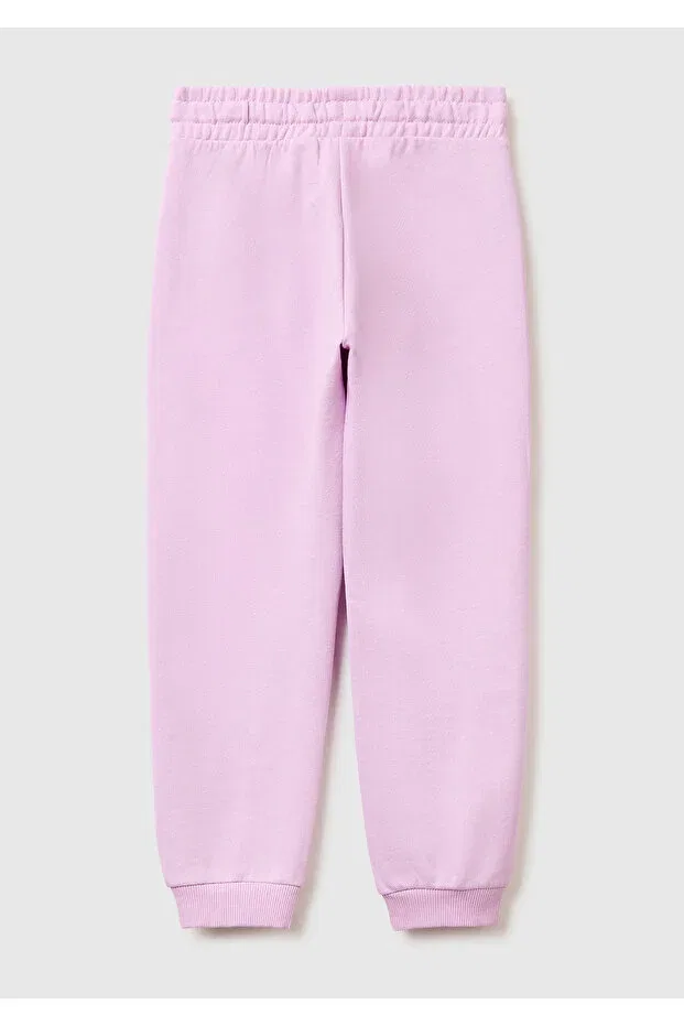 Детские спортивные штаны для девочек с принтом United Colors Of Benetton, Pink — фото 2