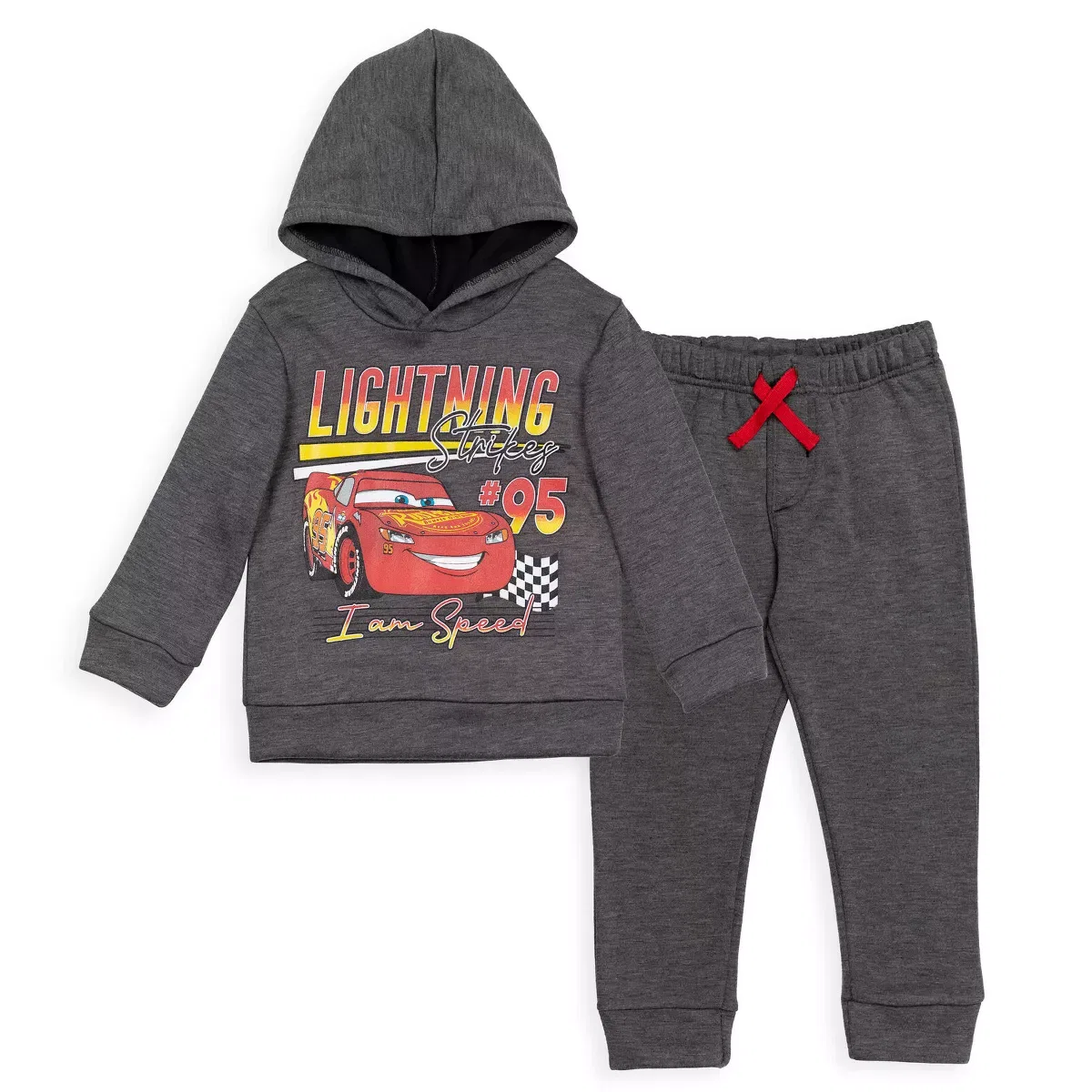 Детский комплект худи и штанов из флиса с принтом Lightning McQueen Disney Cars