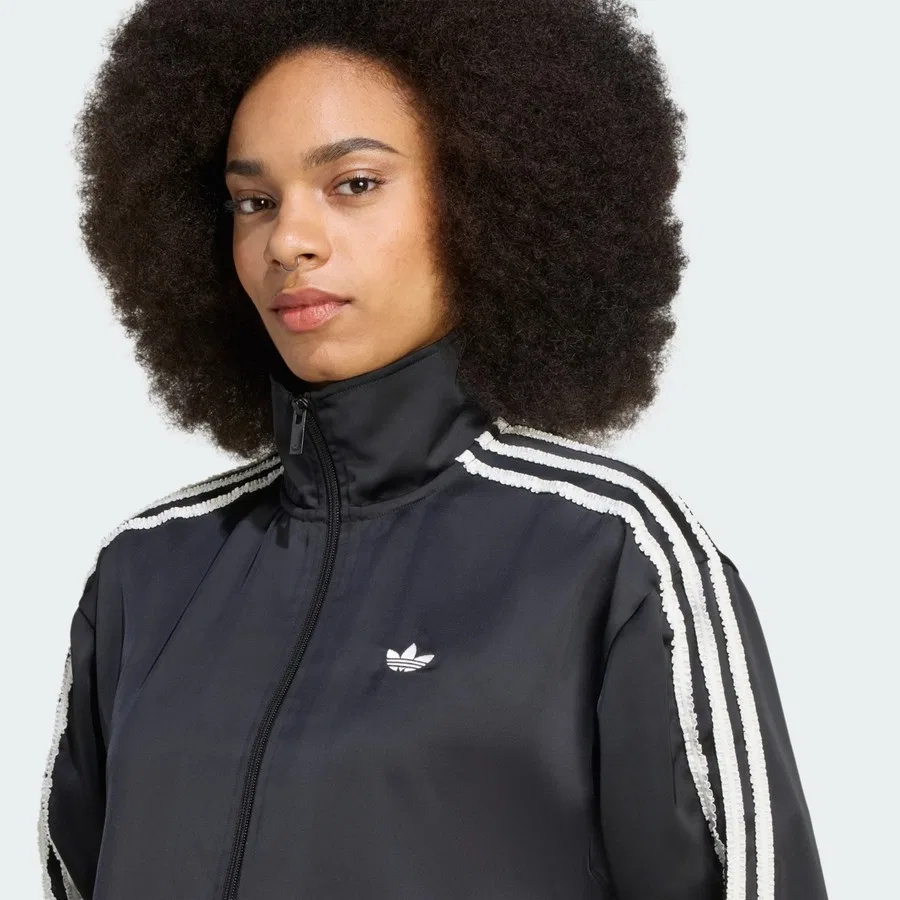 Спортивный свитшот с длинным рукавом Firebird Ruffle 3-Stripes adidas, Черный — фото 4