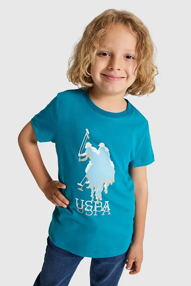 Детская футболка для мальчиков с коротким рукавом U.S. Polo Assn., Oil