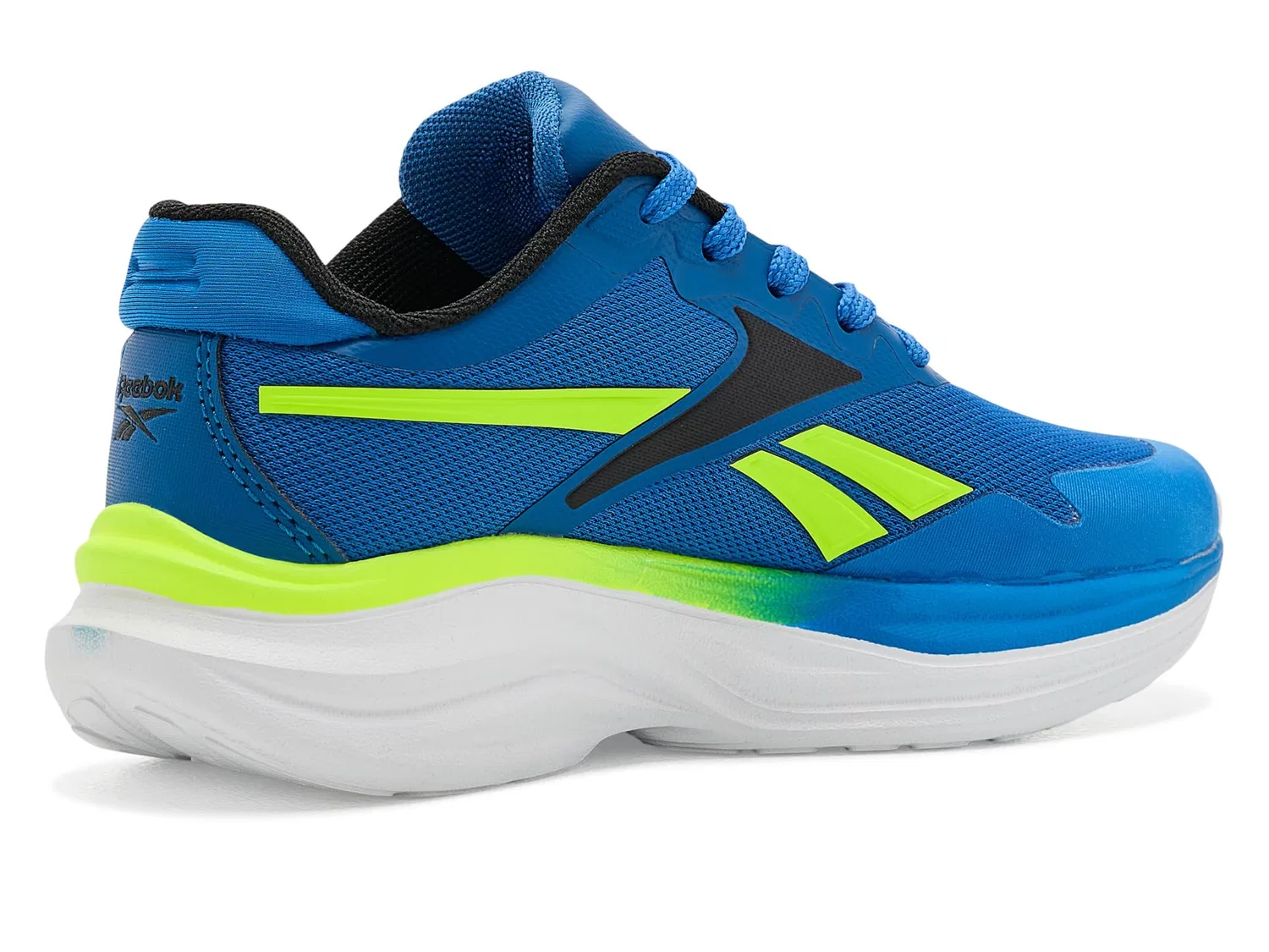 Кроссовки Futura Dash (для маленьких и больших детей) Reebok Kids, Olympian Blue/Digital Lime/Black — фото 4
