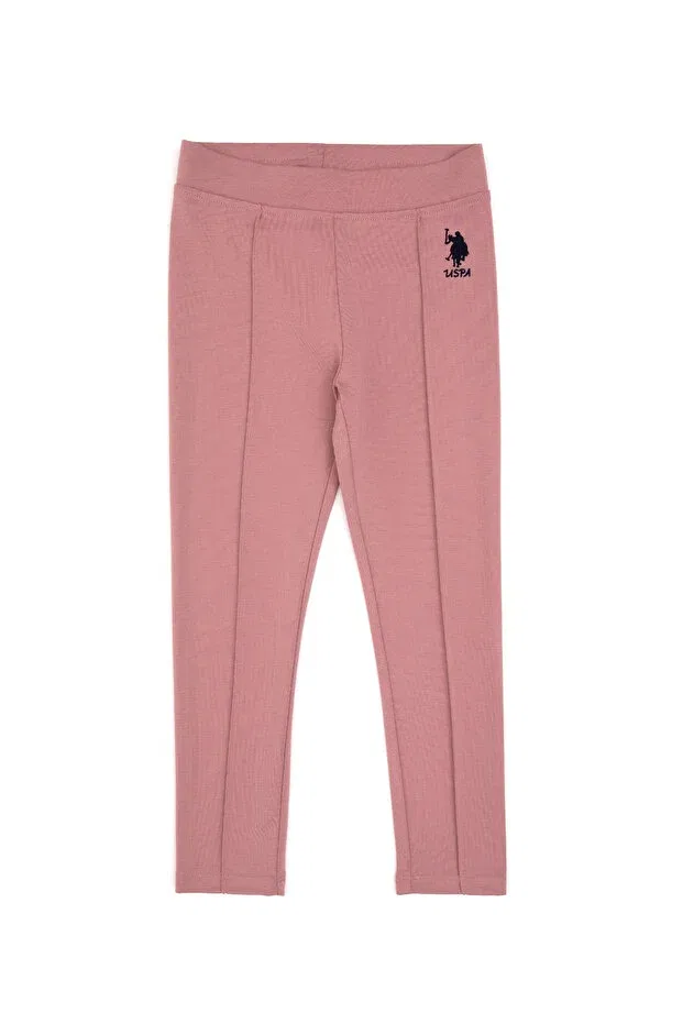 Детские леггинсы для девочек ребристые 50316891-vr221 U.S. Polo Assn., Orchid — фото 4