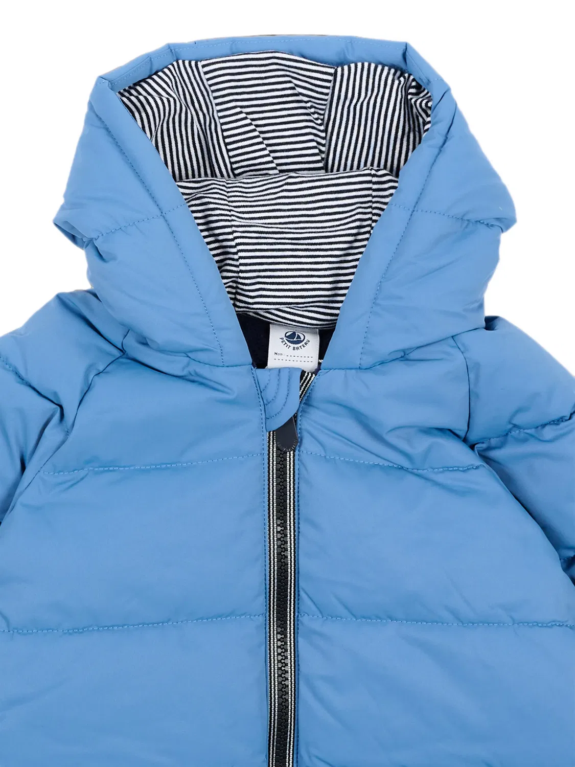 Стеганая куртка с капюшоном Petit Bateau, синий — фото 3