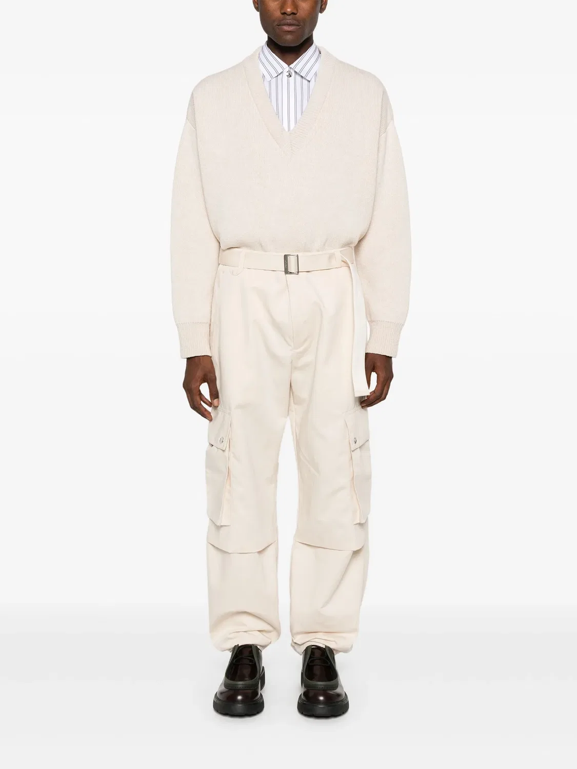 Прямые брюки Le Cargo Jacquemus, кремово-белый — фото 3