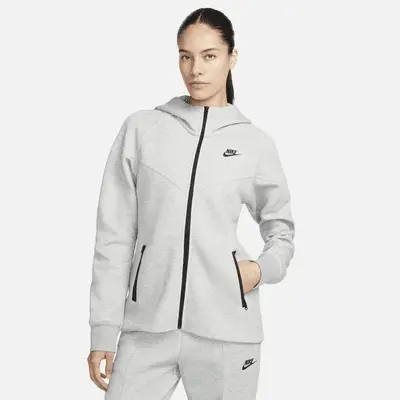 Худи Nike Sportswear Tech Fleece Windrunner, цвет Dark Grey Heather/Black
