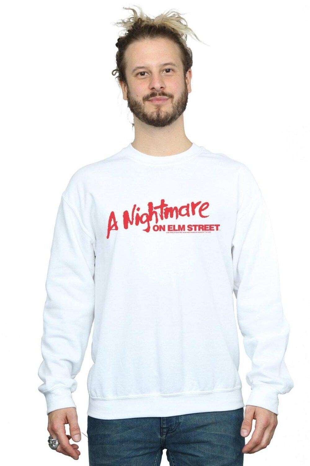 

Красный свитшот с логотипом A Nightmare On Elm Street, белый